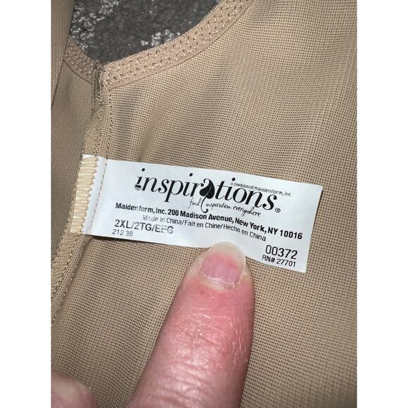 Maidenform Shaper Shapewear 2XL 2X Open Bust Wear Your Own Bra Thigh Skimmer - Picture 3 of 6